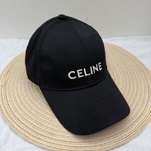 Celine Black Logo Cap
